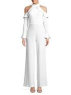 Ml Monique Lhuillier Ruffled Bell-sleeve Jumpsuit