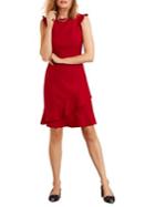 Brooks Brothers Red Fleece Ruffled A-line Dress