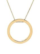 Lord & Taylor 14k Yellow Gold Open Circle Pendant Necklace