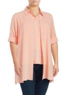 Calvin Klein Plus Plus Layered Button-front Blouse