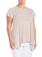 B Collection By Bobeau Striped Roundneck Top