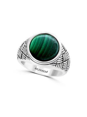 Effy Gento Malachite And Sterling Silver Ring