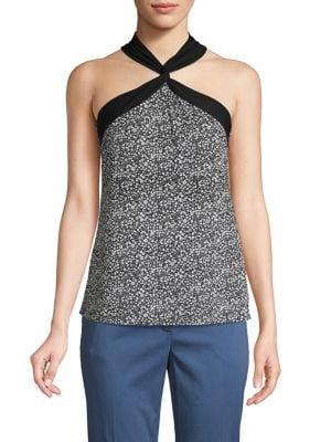 Michael Michael Kors Printed Halterneck Top
