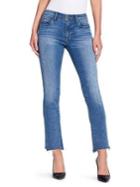 Skinny Girl Straight Zip-ankle Two-tone Jeans