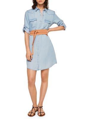 Mango Susy Denim Shirtdress