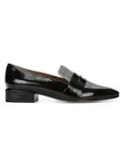 Franco Sarto Wynne Plated Leather Loafer Pumps