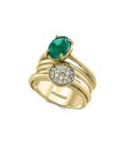 Effy Diamond, Emerald & 14k Yellow Gold Ring