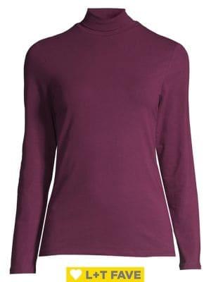 Lord & Taylor Long-sleeve Turtleneck Top
