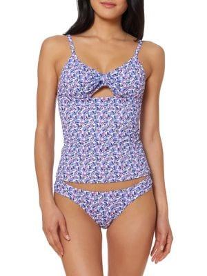 Jessica Simpson Ditsy Floral Tankini Swim Top