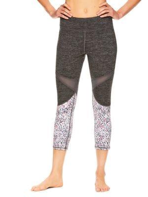 Gaiam Ryan Mesh Printed Capri Leggings