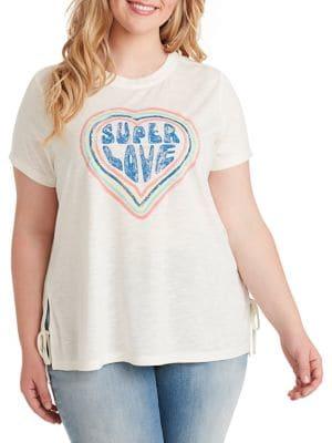 Jessica Simpson Plus Eunice Short Sleeve Top