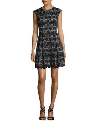 Vince Camuto Scalloped Fit-&-flare Dress