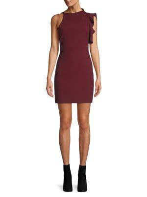 Black Halo Heroine Mini Sheath Dress