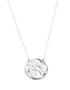 Lord & Taylor Sterling Silver C Initial Pendant Necklace