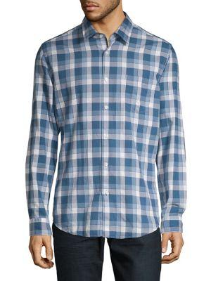 Hugo Boss Plaid Button Front Shirt
