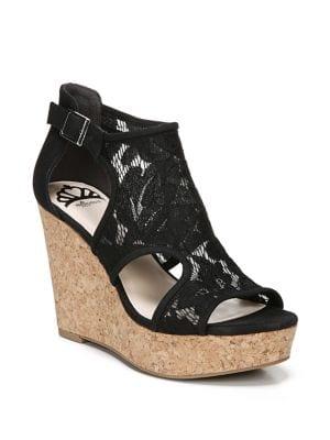 Fergalicious Mackenzie Crochet Peep-toe Sandals