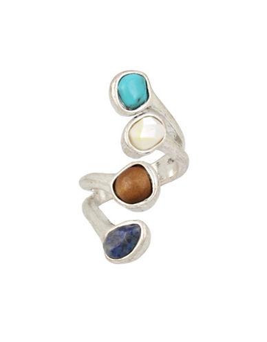 Robert Lee Morris Mother's Day Mother-of-pearl, Semi-precious Turquoise And Lapis Wrap Ring