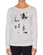 Betsey Johnson Long Sleeve Floral Love Pullover