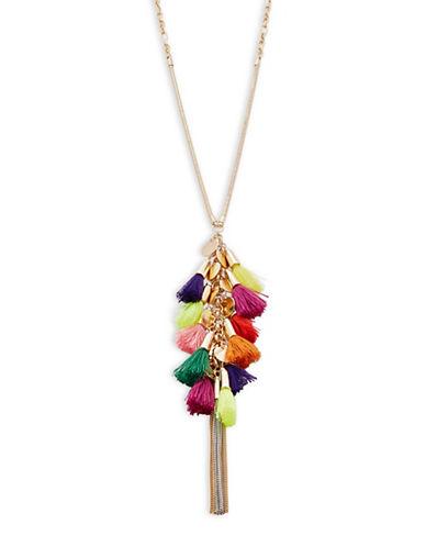 Design Lab Lord & Taylor Tassel Accented Chainlink Necklace