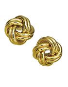 Lord & Taylor 14k Yellow Gold Knot Earrings