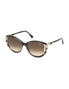 Roberto Cavalli Sterope 53mm Swovski-embellshed Cats Eye Sunglasses