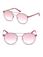 Guess 52mm Round Top-bar Sunglasses