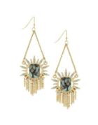 Jessica Simpson Story Teller Fashion Burst 18k Gold Earrings
