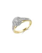Effy Duo Diamond & 14k White & Yellow Gold Ring