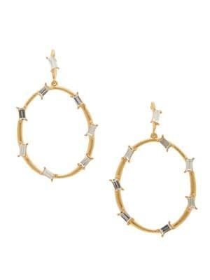 Sole Society Crystal Gypsy Hoop Earrings