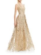 Theia Embroidered Gown