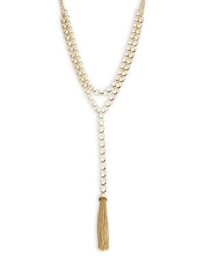 Design Lab Sterling Silver Tassel Y-necklace