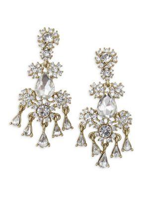 Belle By Badgley Mischka Occasion Floral Stone Chandelier Earrings