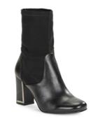 Karl Lagerfeld Paris Karelle Leather Panel Ankle Boots