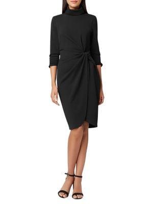 Tahari Arthur S. Levine Quarter-sleeve Crepe Sheath Dress