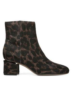 Franco Sarto Marquee Leopard-print Calf Hair Booties