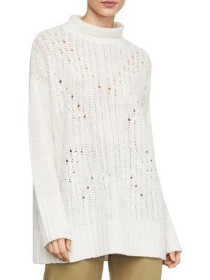 Bcbgmaxazria Sequin Turtleneck Tunic Sweater