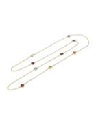 Ripka Boca Semi-precious Multi-stone And 14k Yellow Gold Station Chain Necklace