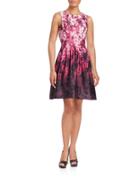 Vince Camuto Fit-and-flare Floral Dress