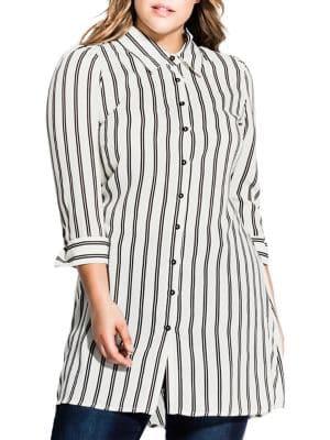 City Chic Plus So Stripy Tunic