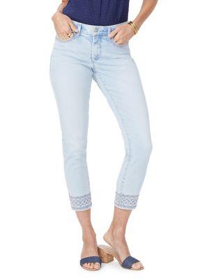 Nydj Petite Embroidered Skinny Ankle Jeans