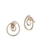 Carolee Goldplated And Cubic Zirconia Swirl Clip Earrings