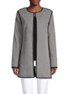 Donna Karan Houndstooth Long-sleeve Jacket