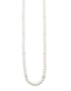 Kenneth Jay Lane Simulated Faux Pearl And Crystal Coils Necklace