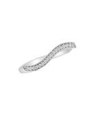 Marco Moore Diamond And 14k White Gold Curve Ring