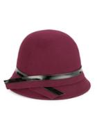 Giovannio Patent-trim Wool Cloche Hat