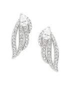 Nadri Cubic Zirconia And Silvertone Pave Earrings