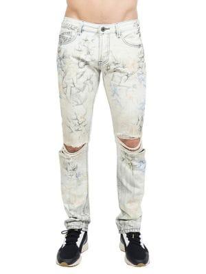 Cult Of Individuality Greaser Distressed Cotton Straight Jeans