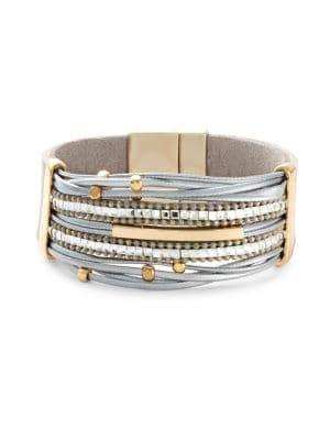 Design Lab Lord & Taylor Crystal Beaded Multi-strand Bracelet