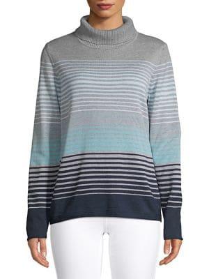 Olsen Striped Turtleneck Sweater