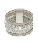 Design Lab Crystal Braided Bracelet